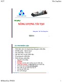 Bài giảng Năng lượng tái tạo - ThS. Trần Công Binh