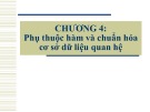 Bài giảng Cơ sở dữ liệu (Database): Chương 4 - TS. Lê Thị Lan