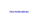 Bài giảng Tích phân bội ba