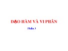 Bài giảng Đạo hàm và vi phân: Phần 3