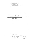 Báo cáo tổng kết đề tài NCKH công nghệ 1991-1995: Nghiên cứu thu phát thanh kỹ thuật số stereo và thu phát hình kỹ thuật số độ phân giải cao (HDTV)