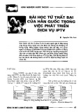 Bài học từ thất bại của Hàn Quốc trong việc phát triển dịch vụ IPTV