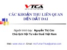 Bài giảng Các khoản thu liên quan đến đất đai - Nguyễn Thị Cúc