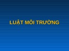 Bài giảng môn Luật Môi trường