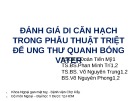 Bài thuyết trình Đánh giá di căn hạch trong phẫu thuật triệt để ung thư quanh bóng Vater