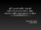 Bài thuyết trình Kết quả phẫu thuật nội soi ngoài phúc mạc trong điều trị thoát vị bẹn