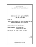 Báo cáo kết quả đề tài cấp Bộ năm 2008: Khảo nghiệm mở rộng các giống tiến bộ kỹ thuật bạch đàn, keo lai và keo tai tượng