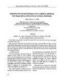 Nghiên cứu phân tích dạng vết kim loại trong nước biển tự nhiên bằng phương pháp điện hóa