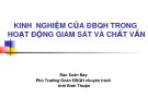 Bài giảng Kinh nghiệm của ĐBQH trong hoạt động giám sát và chất vấn - Đào Xuân Nay