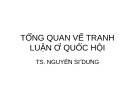 Bài giảng Tổng quan về tranh luận ở Quốc hội - TS. Nguyễn Sĩ Dũng