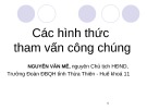 Bài giảng Các hình thức tham vấn công chúng - Nguyễn Văn Mễ