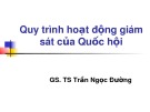 Bài giảng Quy trình hoạt động giám sát của Quốc hội - GS.TS. Trần Ngọc Đường