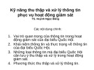 Bài giảng Kỹ năng thu thập và xử lý thông tin phục vụ hoạt động giám sát - TS. Huỳnh Ngọc Đáng