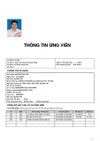 Thông tin ứng viên Nguyễn Văn Tám