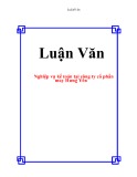 Luận văn: Nghiệp vụ kế toán tại Công ty Cổ phần May Hưng Yên