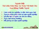 Ngành dệt: Tài liệu giáo dục an toàn vệ sinh cho lao động nước ngoài