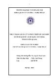 Tóm tắt Khóa luận tốt nghiệp: Thực trạng quản lý và phát triển du lịch khu di tích lịch sử cách mạng Tân Trào, tỉnh Tuyên Quang