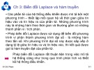 Bài giảng Chương 3: Biến đổi Laplace và hàm truyền