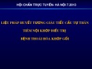 Bài giảng Liệu pháp huyết tương giàu tiểu cầu tự thân tiêm nội khớp điều trị bệnh thoái hóa khớp gối