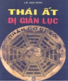 Thần cơ dị số - Thái Ất dị giản lục: Phần 2