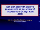 Bài giảng Kết quả điều tra dịch tễ tăng huyết áp tại 8 tỉnh và thành phố của Việt Nam (2008) - GS.TS. Nguyễn Lân Việt & cộng sự