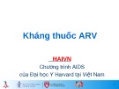 Bài giảng Kháng thuốc ARV