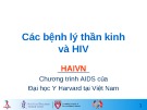 Bài giảng Các bệnh lý thần kinh và HIV