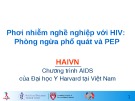 Bài giảng Phơi nhiễm nghề nghiệp với HIV: Phòng ngừa phổ quát và PEP