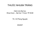 Bài giảng Thuốc nhuận tràng - TS. Võ Phùng Nguyên