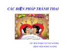 Bài giảng Các biện pháp tránh thai - Phạm Thị Thu Hương