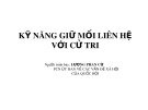 Bài giảng Kỹ năng giữ mối liên hệ với cử tri - Lương Phan Cừ