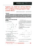 Nghiên cứu thiết kế, chế tạo thiết bị hàn tự động sử dụng program logic control (PLC)