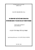 Tóm tắt Luận văn Thạc sĩ Luật học: So sánh pháp luật Việt Nam và Malaysia về mô hình quản lý tài sản của các tổ chức tín dụng