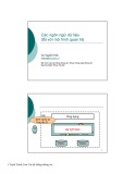 Bài giảng Các ngôn ngữ dữ liệu với mô hình quan hệ - Vũ Tuyết Trinh