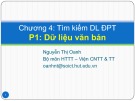 Bài giảng Chương 4: Tìm kiếm dữ liệu ĐPT (Phần 1) - Nguyễn Thị Oanh