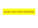 Bài giảng Dược liệu chứa saponin