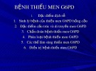 Bài giảng Bệnh thiếu men G6PD