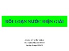 Bài giảng Rối loạn nước điện giải - PGS.TS. Bùi Quốc Thắng