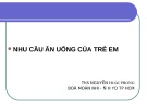 Bài giảng Nhu cầu ăn uống của trẻ em - Nguyễn Hoài Phong