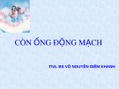 Bài giảng Còn ống động mạch - ThS.BS. Võ Nguyễn Diễm Khanh