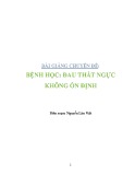 Bài giảng chuyên đề bệnh học: Đau thắt ngực không ổn định