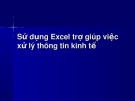 Bài giảng Sử dụng Excel trợ giúp việc xử lý thông tin kinh tế