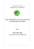 Khóa luận tốt nghiệp: Đánh giá mức độ hài lòng của khách hàng về sản phẩm nước suối Vĩnh Hảo