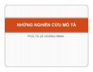 Bài giảng Những nghiên cứu mô tả - PGS.TS. Lê Hoàng Ninh