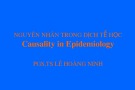 Bài giảng Nguyên nhân trong dịch tễ học (Causality in Epidemiology) - PGS.TS. Lê Hoàng Ninh