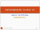 Bài giảng Thẩm định dự án đầu tư - Chương 1: Giới thiệu thẩm định dự án đầu tư