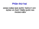 Bài giảng Lịch sử hành chính Nhà nước Việt Nam: Chương 3 - Hành chính nhà nước thời nhà Trần - ThS. Nguyễn Xuân Tiến