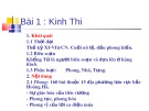 Bài giảng Văn học Trung Quốc: Bài 1 - Kinh thi