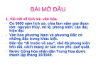 Bài giảng Văn học Trung Quốc: Bài mở đầu