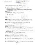 Đề thi thử đại học lần 1 có đáp án môn: Toán - Trường THPT Lương Văn Chánh (Năm học 2013-2014)